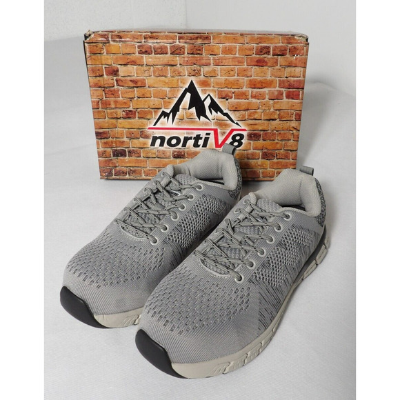 NortiV8 Mens Sz 6 Composite Toe Work Shoe SNIC21 Grey Lightweight Slip Resistant - Picture 2 of 10